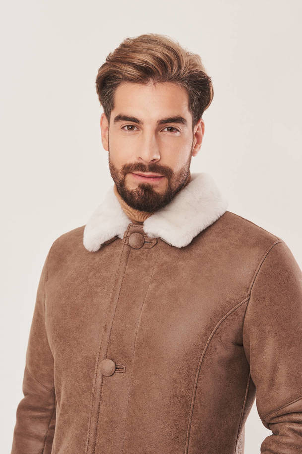 Men's winter coat - Sheepskin coat